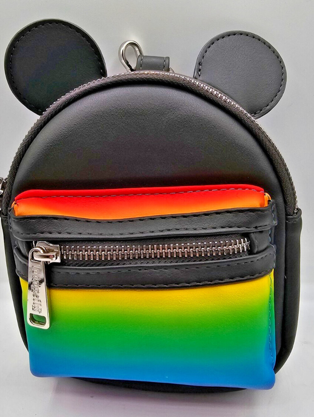 Loungefly Disney Parks Pride Collection Mickey Mouse rainbow wristlet bag